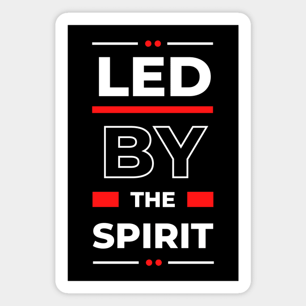 Led By The Spirit | Christian Typography Magnet by All Things Gospel